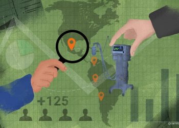 Ilustración para investigación de compra de respiradores de 9 países de América Latina