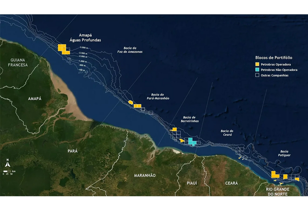 FOTO 6 – MAPA DA MARGEM EQUATORIAL – FOTO DIVULGAC?A?O PETROBRAS