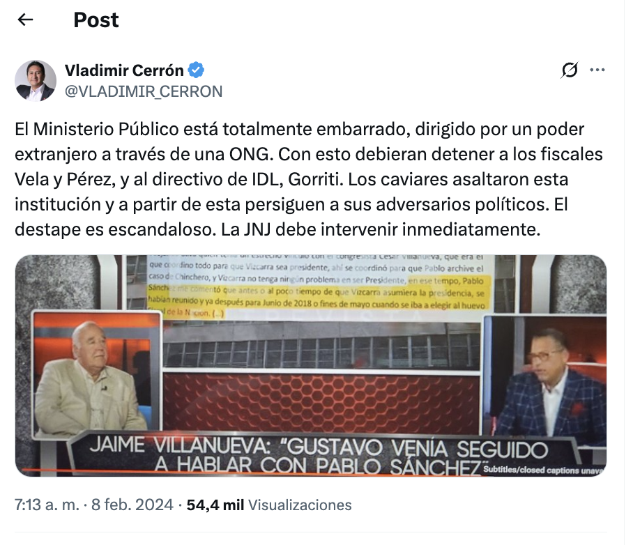Tuit Vladimir Cerro?n,