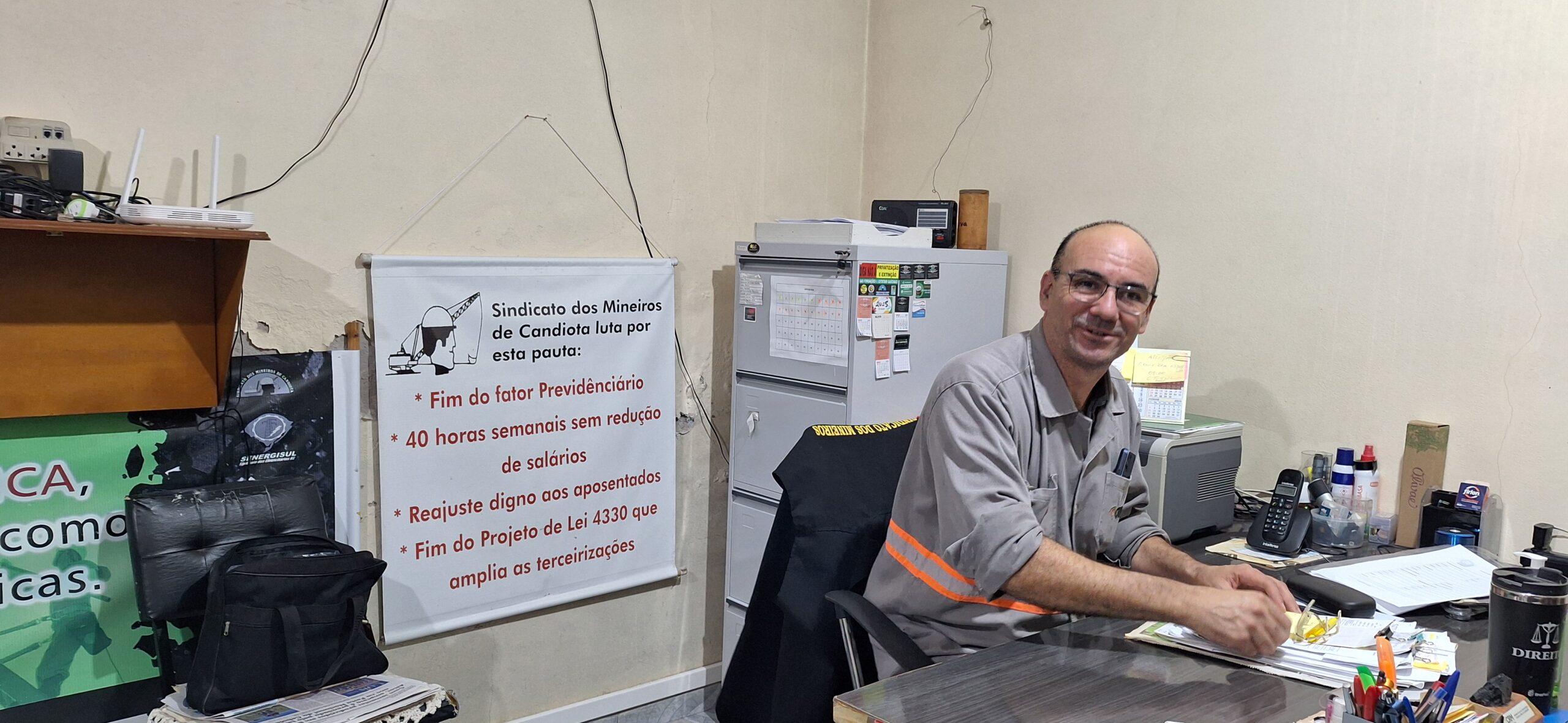 Hermelindo da Trindade Ferreira, Sindicato dos Mineiros de Candiota credito Silvia Lisboa
