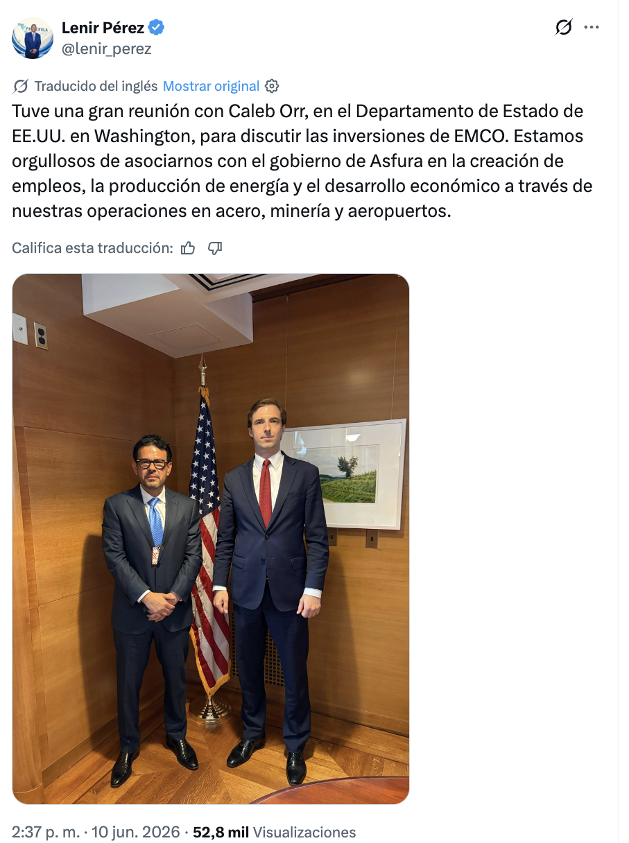 Publicacio?n Lenir Perez con Caleb Orr